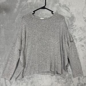 H&M LOGG Sweater Womens Size XS Gray Lightweight Long Sleeve Pullover